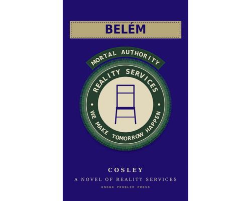 Book cover for 'Belém' by Cosley, featuring a deep purple background with a central circular emblem in green, cream, and navy blue, and the title 'BELÉM' at the top.