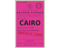 A vintage-style pink book cover for ' Cairo: A Novel of the Second Census' by Cosley, featuring black text and a red stamp reading 'When Dated, Answer.' The design fills most of the frame against a light neutral background.