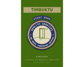Book cover for 'Timbuktu' by Cosley, featuring a solid green background with a central circular emblem containing a green door illustration and the text 'Reality Services We Make Tomorrow Happen'.