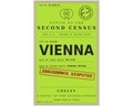 A book cover for 'Vienna: A Novel of the Second Census' by Cosley and featuring a bright lime green background with black typography and a red stamped seal reading 'Precedence Disputed'.